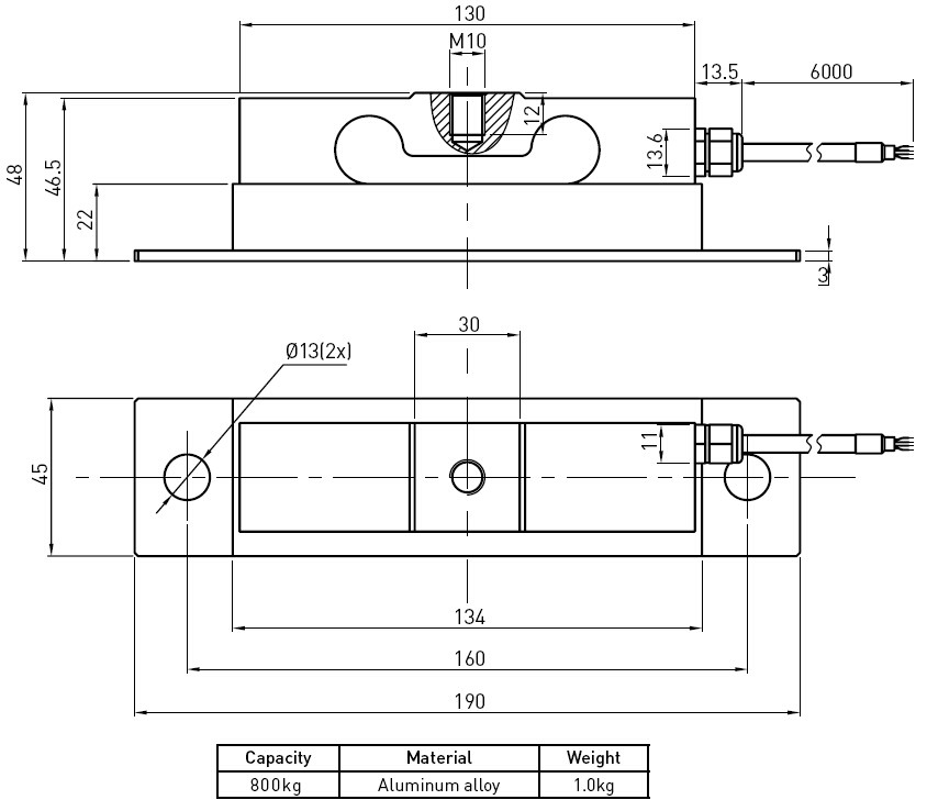 High Precision Aluminum Load Cell Single Point With Strain Gauge For Elevator