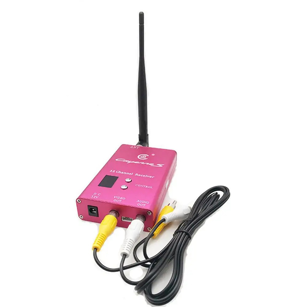 High Power 1.2Ghz 8W LOS UAV / FPV Wireless Video Transmitter and Receiver for Drones Private Mold 6 Channels