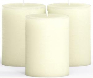 Wholesale Pillar Candles Set Of 3 - Decorative Rustic Candles Unscented And No Drip Candles - Ideal As Wedding Candles from china suppliers