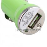 700mA Car Cigarette Powered USB Adapter/Charger (DC 12V/24V)-Green