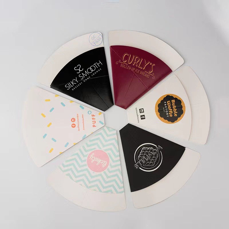 Custom Eco Friendly French Fries and Popcorn Food Packaging Cone CMYK/Pantone Printed Folder