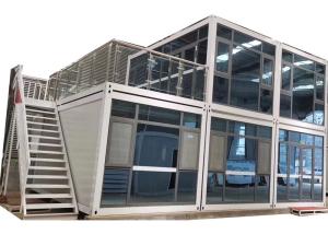 Wholesale prefab Glass Wall Luxury Flat Pack Container House from china suppliers