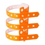 Custom Disposable Wristband Plastic Waterproof Vinyl PVC Neon Fluorescent Color