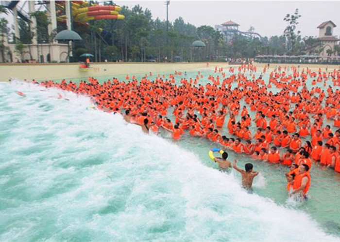 Family Water Park Wave Pool , Safety Air Powered Artificial Wave Pool