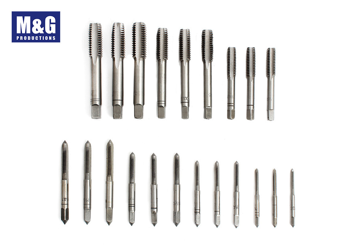 DIN 352 and DIN 223 HSS 32 Pcs Taps and Dies set including M3-M12 taps and Dies with wrench and Thread Gauge and Driver