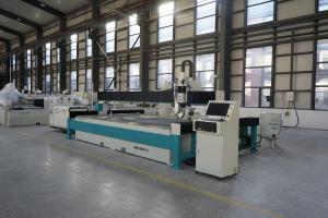 Wholesale 5 axis 4000 * 2000 mm Water Cutter Laminated Glass Mosaic Water jet Cutting Machine with water blasting head from china suppliers