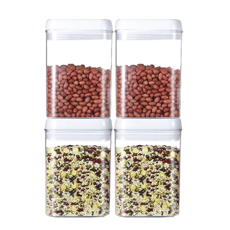 BPA free Customized Square Type Set Of 3pcs Plastic Airtight Food Storage Box