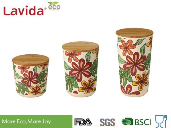 Eco - Friendly Christmas Bamboo Fiber Storage Box Durable High Temperature