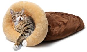 Wholesale Fleece Warm Covered Cat Snuggle Sack Indoor For Cold Weather from china suppliers