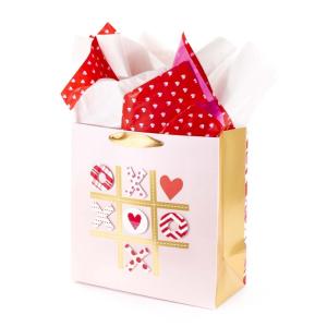 Wholesale 2024 Custom Valentine's Day Red Gift Shopping Paper Bags With Your Own Logo Custom from china suppliers