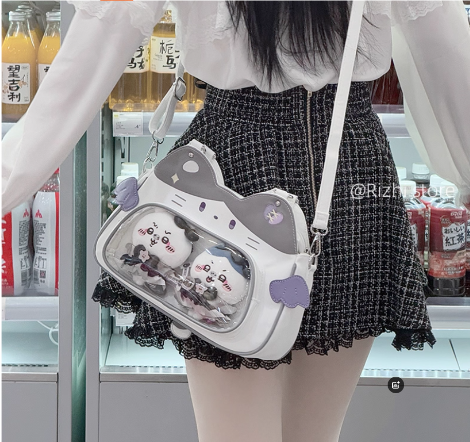 Original Cat Pain Bag - Large Capacity, Low Food Intake Backpack for Kids - Nylon Crossbody Bag - Cute Student Laptop Bag