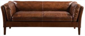 Wholesale Mid Century Stunning Soft Vintage Leather Sofas With Flared Arms from china suppliers
