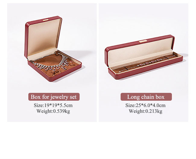 Coffee Vintage PU Square Buckle Packaging Box For Jewelry
