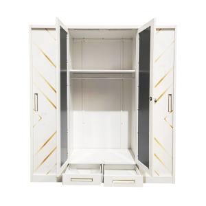 Wholesale Bedroom Furniture Sliding Door Metal Wardrobe W1800mm Printed High Durability from china suppliers