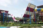 Giant Aqua Park Equipment Exciting Swimming Pool Fiberglass Waterslides For
