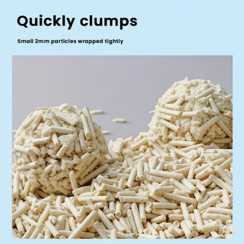 Dust Free Easy Clumping Powerful Absorbent Flushable Pure Tofu Cat Litter