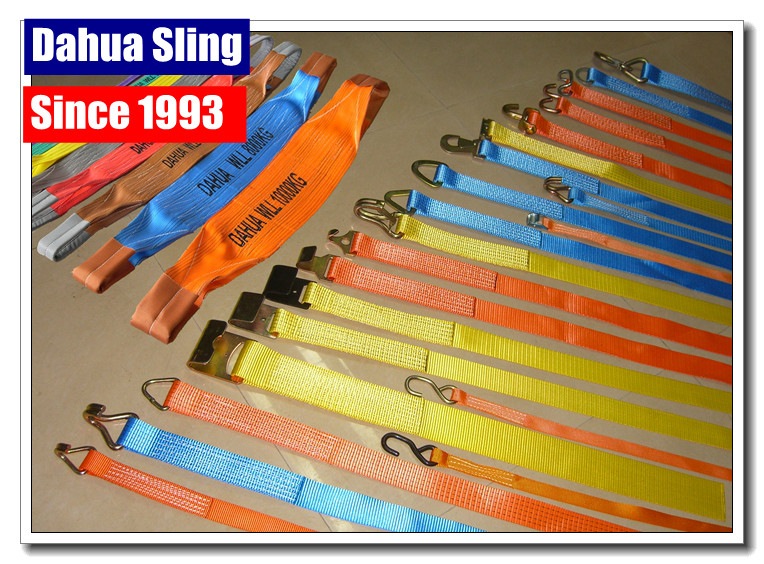 Anti Abrasion Polyester Lifting Slings Heavy Duty Lifting Straps Smooth Surface
