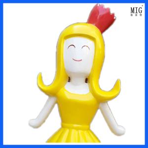 Wholesale outdoor garden theme fiberglass statue of flower fair character statue as decoration from china suppliers