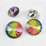 Colorful Shiny Crystal Rhinestone Buttons Iron Material For KTV Sofa