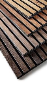 Wholesale Soundproof Acoustic Slat Wood Wall Panels Harmless Multicolor from china suppliers