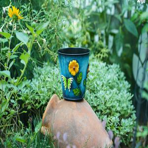 Wholesale Metal Flower Pots Garden Ornaments Round Shape Planters For Home from china suppliers