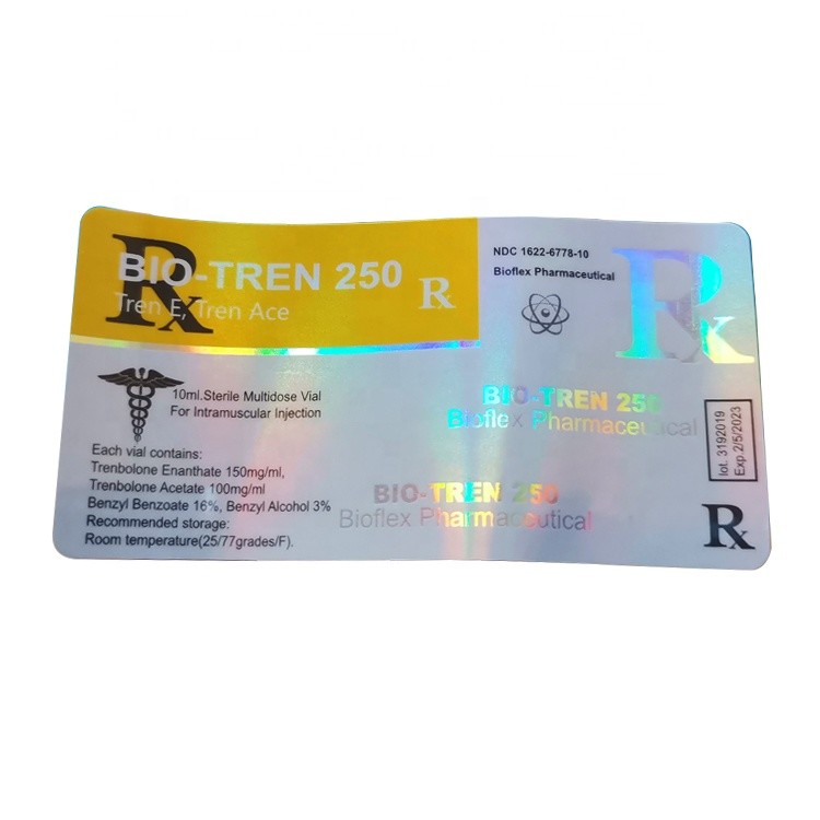 Laser Paper Waterproof 10ml Bottle Labels , 60mm Wide Bottle Sticker Labels