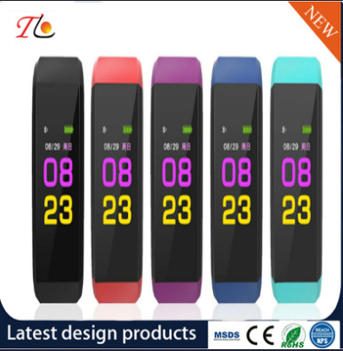 Smart Watch Silicon Wrist Watch with Color Screen Health Monitoring Exercise Tracking Sleep Analysis Pedometer Remote