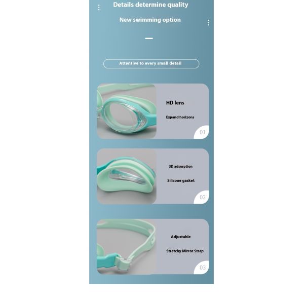 Adult swimming goggles - New model from Amazon Cross-border - Factory customized ODM - Waterproof and anti-fog swimming goggles - Factory customized