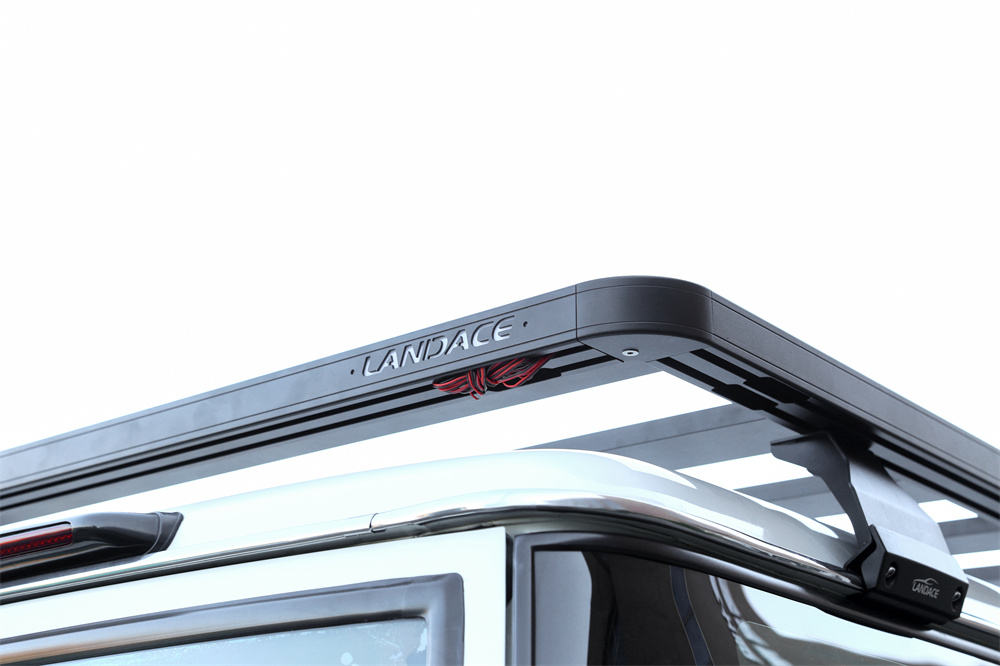 Flat Roof Racks Platform Luggage Gear Bracket Bike Holder for Toyota LC 76 Land Cruiser in Black