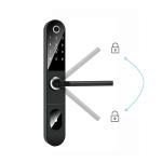 5 In 1 Keyless Fingerprint Aluminum Sliding Door Lock European Standard For