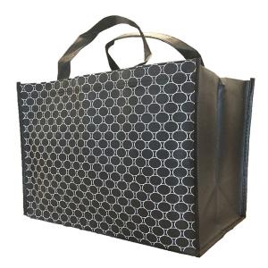 Wholesale Lightweight Black Recycled Shopping Bag Personalized Foldable 12*13*5 Inches from china suppliers