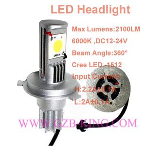 China wholesale 60Watts 2x cree-1512 2100LM 6000K white colour  car LED head lamp kits on sale