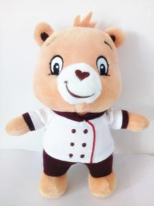 Wholesale Good Plush Cooker Bear Stuffed Toy White Cloth PP Cotton Inside New Interest Model Cool Toy Holiday KIDS Children Gift from china suppliers