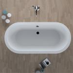 Round 1800*850*580*430mm Free Standing Bathtubs Indoor Soaking