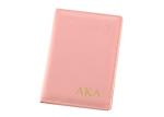 Pink PU Leather Passport Holder Cover Personalised Passport Wallet