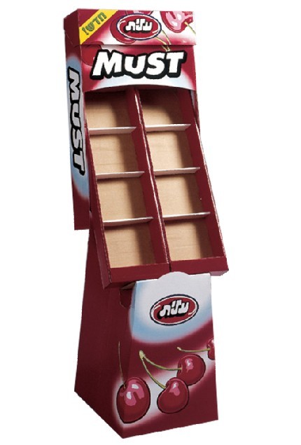 BWFD2019012 Chocolate Hot Pink Cardboard Floor Displays CMYK 4C Printing Solid Structure Flat Packing