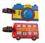 Non-toxic Custom 3D Silicone Gifts , Soft Rubber / PVC Luggage Tag