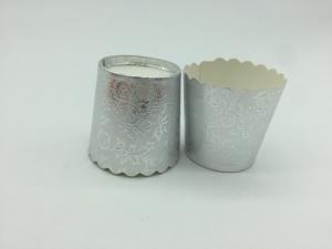Wholesale Oil - Proof Laser Cut Cupcake Holders , Silver Foil Cupcake Liners Food Container from china suppliers