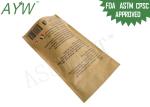 Classic Coffee Beans Kraft Paper Food Packaging Pouches With Zipper Tear Notch
