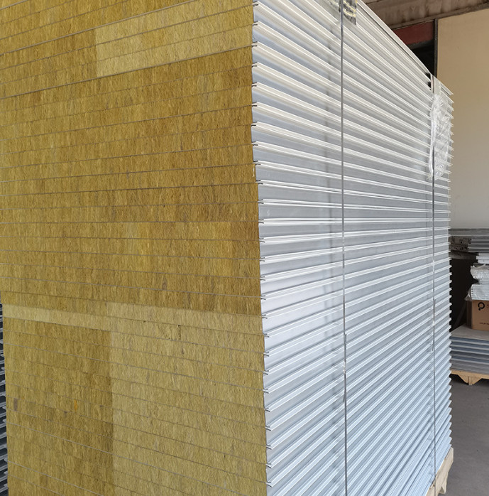 Mechanism Purification Color Steel Insulation Rock Wool Sandwich Board