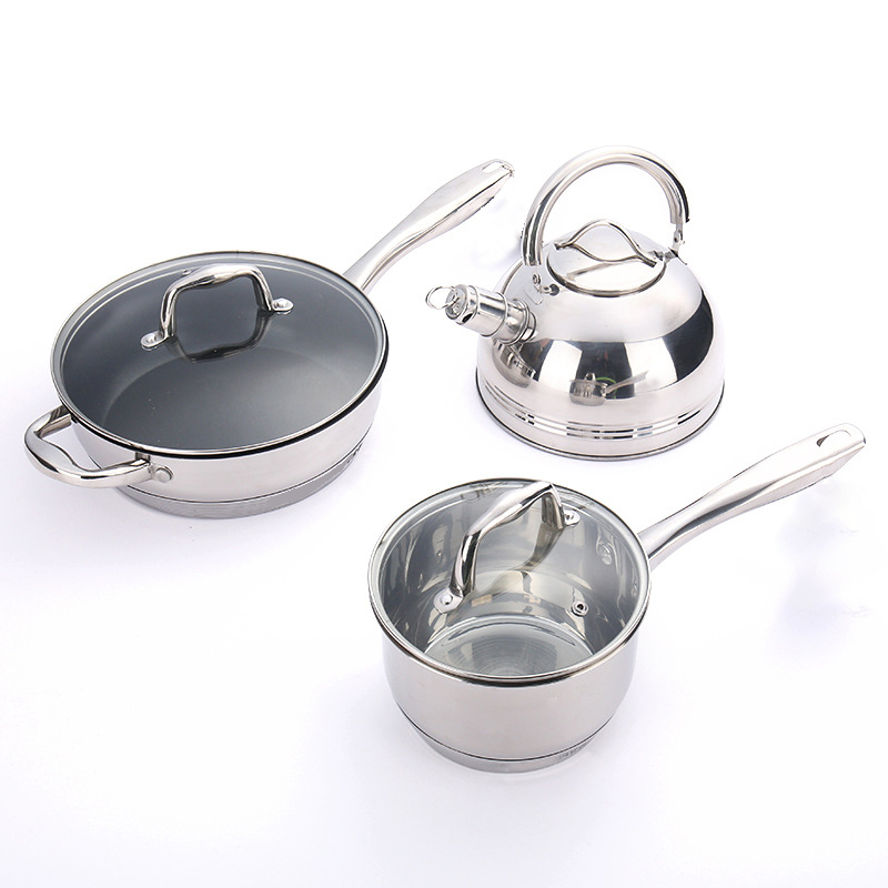 High Quality Restaurants Cookware Set Non Stick Stainless 12pcs Cookware Set Cooking Pot Set