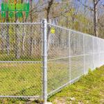 Outdoor PVC Black Vinyl Coated Cyclone Iron Wire Mesh Metal Fence 8 ft Chain