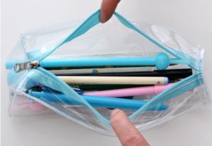 Wholesale Transparent EVA / PVC Stationery Pencil Case , Travelling Clear Plastic Pencil Case from china suppliers