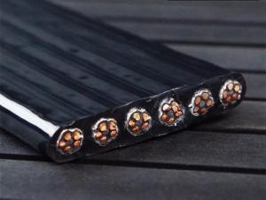 Wholesale Flat Flexible Traveling Cable for Crane or Conveyor YFFB-PUR 30*1.5 PUR Black Jacket, weather resistance from china suppliers