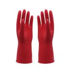 Durable Household Flocklined Rubber Gloves , Kitchen Dishwashing Gloves