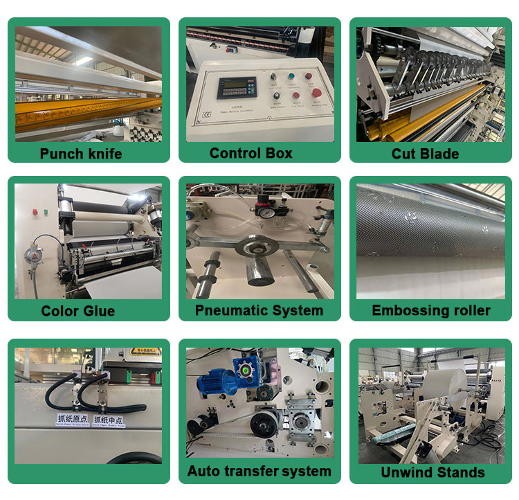 11kw Toilet Paper Rewinding Machine Roller Kitchen Towel Paper Production Line
