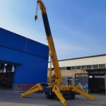 21 Meters Boom Mobile Spider Crawler Crane 12 Ton For Heavy Loads