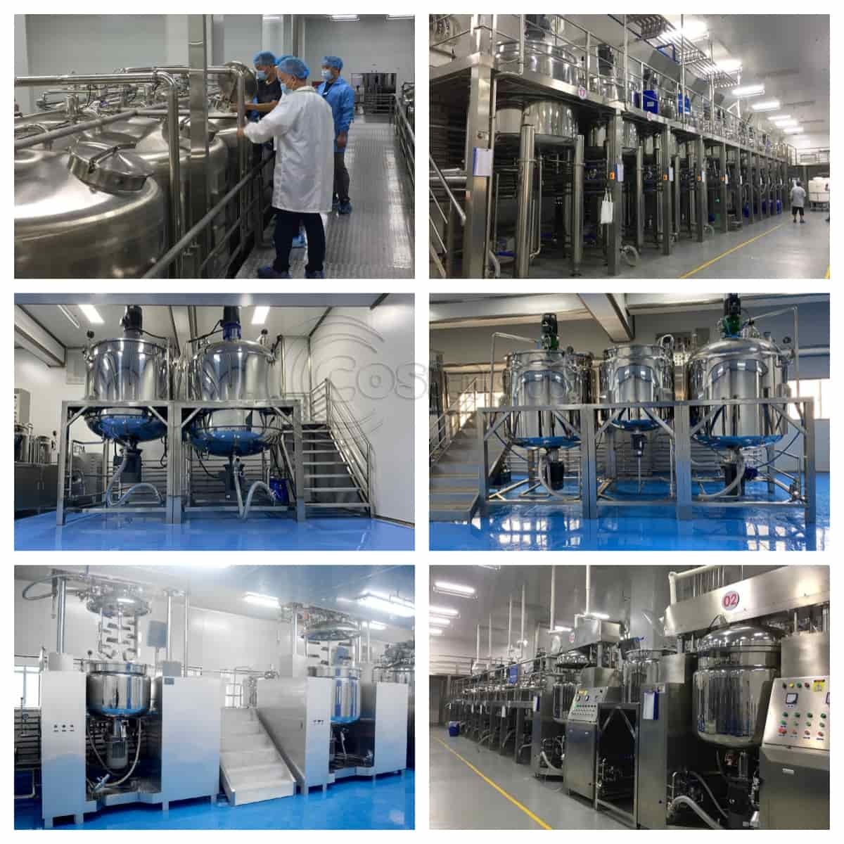Vacuum Cream Making Tank Mixer Cosmetic Lotion Emulsifier Mixing Machine