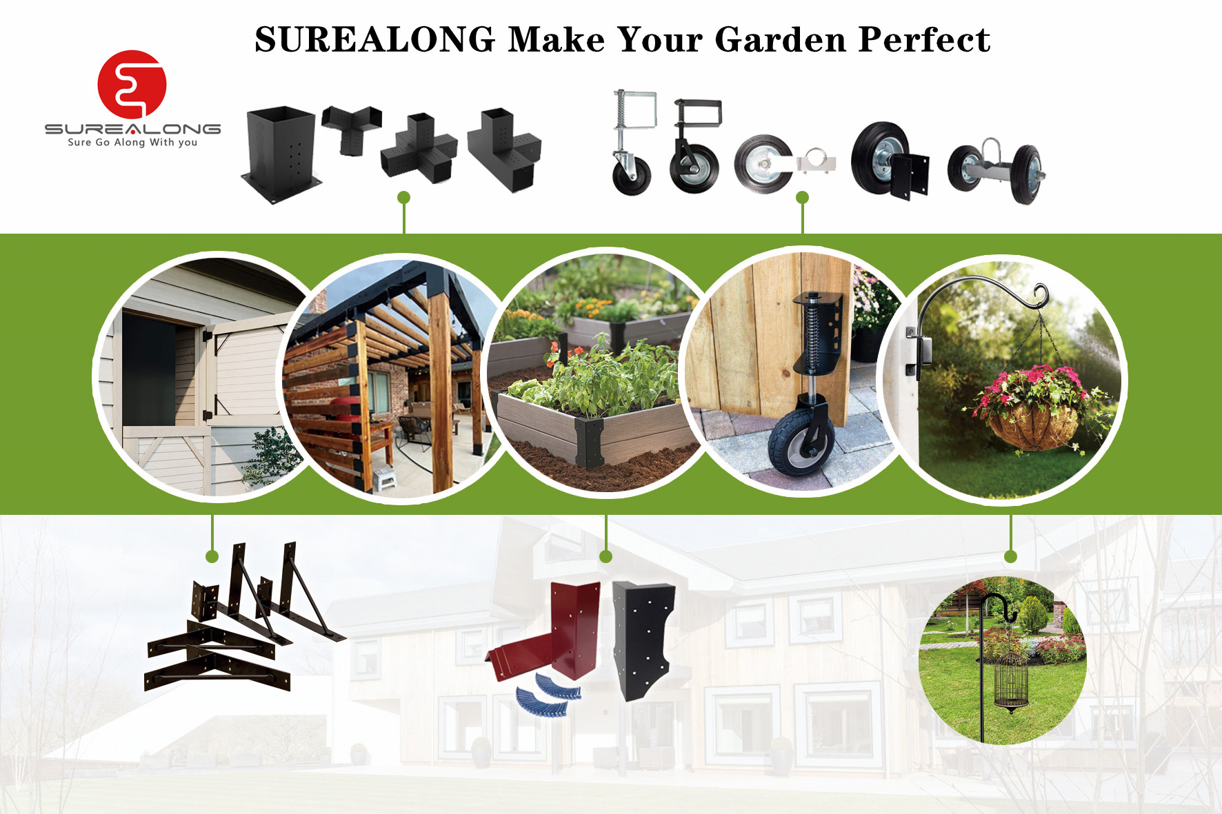 Metal Wall Mounted Garden Bird Feeder Bath House for Feeding Birds and Providing Water