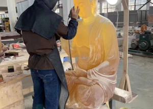 Wholesale Ornamental Traditional Carving Buddha Liu Li Glass Art from china suppliers